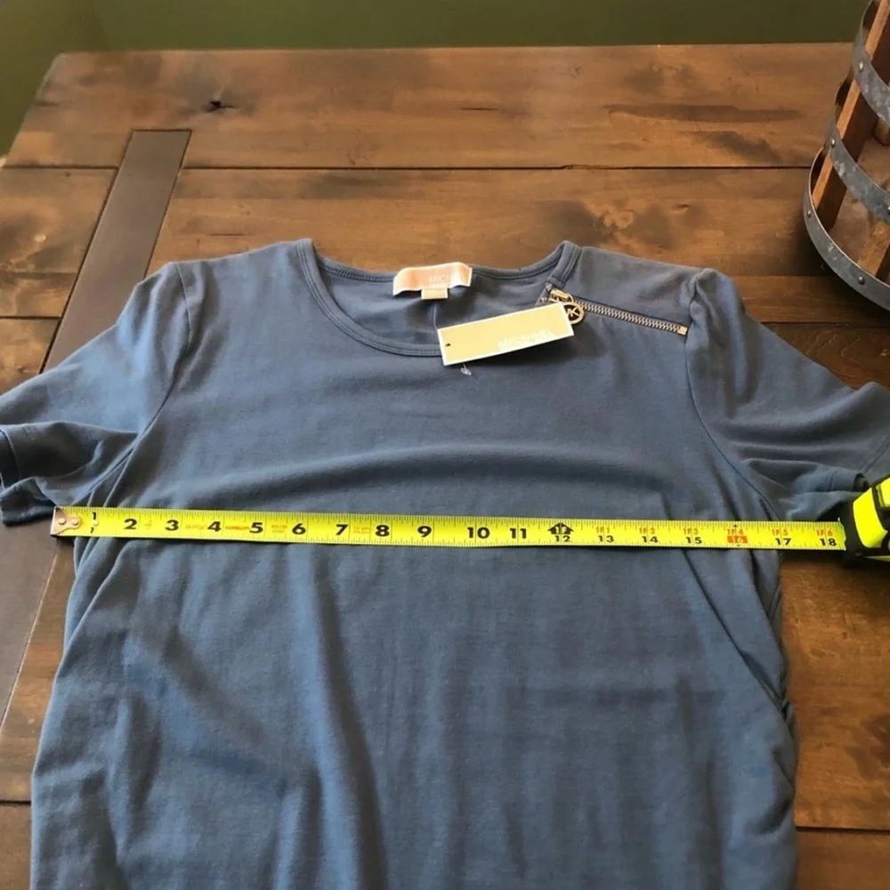 Michael Kors Ruched Zipper Shirt - Picture 5 of 12